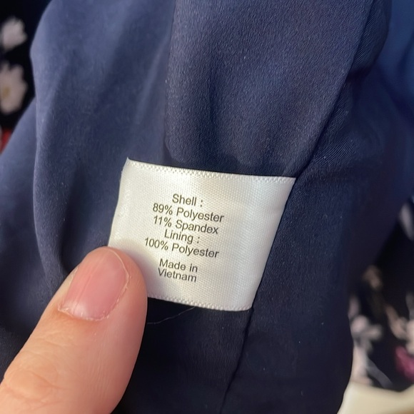 LANE BRYANT UEC Navy Blue Floral Print Blazer Suit Jacket - Picture 11 of 12